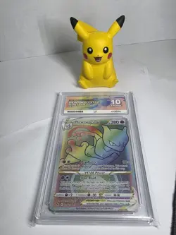 ACE 10 Mewtwo VSTAR 079/078 Pokemon Go Rainbow Holo Pokemon Card - Gem Mint - Image 1