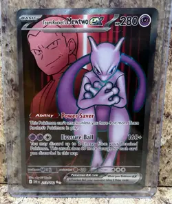 Pokemon Team Rocket's Mewtwo EX 213/182 Sv10: Destined Rivals Holo Full Art Card - Image 1