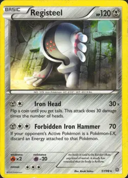 Registeel 51/98 Rare XY - Ancient Origins Pokemon Card MP - Image 1