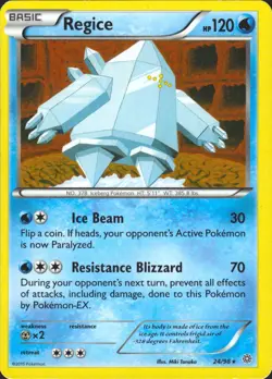 Regice 24/98 Rare XY - Ancient Origins Pokemon Card LP - Image 1