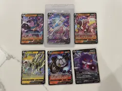 Lot Of 6 Pokemon V Cards - Gengar, Mewtwo, Urshifu, Lucario, Boltund, Chandelure - Image 1
