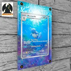 Wartortle Extended Art Custom Pokemon Card Display Case (Card not Included) - Image 2