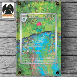 Ivysaur Extended Art Custom Pokemon Card Display Case (Card not Included) - Image 4