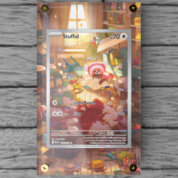 Stufful 154/132 Custom Extended Art Pokemon Display Case (Card not Included) - Image 1