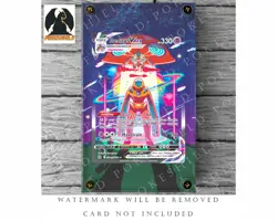 Deoxys VMax Extended Art Custom Pokemon Card Display Case (Card not Included) - Image 1