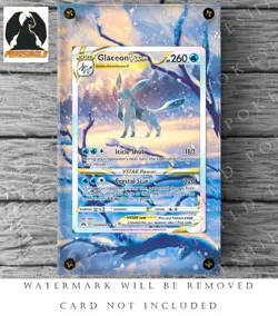 Glaceon VStar Extended Art Custom Pokemon Card Display Case (Card not Included) - Image 1