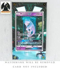 Mewtwo GX Alternate Art Custom Pokemon Card Display Case (Card not Included) - Image 1