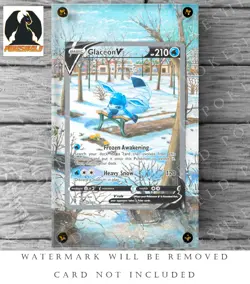 Glaceon V 175/203 Pokemon Extended Art Display Case (CARD NOT INCLUDED) - Image 1