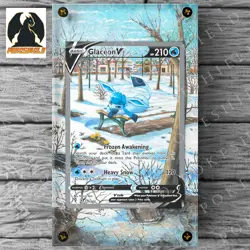 Glaceon V 175/203 Pokemon Extended Art Display Case (CARD NOT INCLUDED) - Image 4
