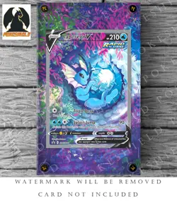 Vaporeon V SWSH181 - Pokemon Extended Art Display Case (CARD NOT INCLUDED) - Image 1