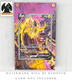Jolteon V Alternate Art Custom Pokemon Card Display Case (Card not Included) - Image 1
