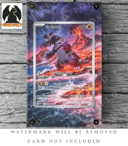 Groudon Extended Art Custom Pokemon Card Display Case (Card not Included) - Image 1