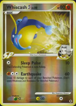 Whiscash E4 54/111 Reverse Holo Rising Rivals Pokemon Card LP - Image 1