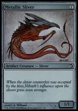 Metallic Sliver -Foil Medium Play MTG Premium Deck Series: Slivers - Image 1