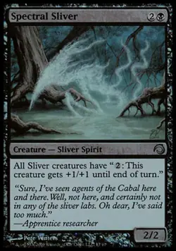 Spectral Sliver -Foil Medium Play MTG Premium Deck Series: Slivers - Image 1