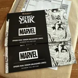 MTG SECRET LAIR X MARVEL’S SPIDER-MAN: VENOM UNLEASHED INKS RAINBOW FOIL EDITION - Image 1