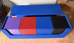 MTG Warhammer Commander Decks Complete Set W/Sleeves, Deck boxes, & Storage box - Image 2
