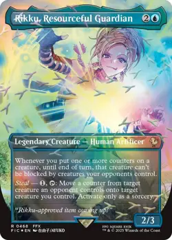 Rikku, Resourceful Guardian (Borderless) (Chocobo Track Foil) FINAL FANTASY MTG - Image 1