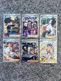 Pokemon Trainer Full Art 6 Card Bundle. - Image 1