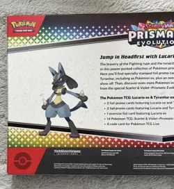 POKEMON TCG PRISMATIC EVOLUTIONS LUCARIO & TYRANITAR EX PREMIUM COLLECTION NEW - Image 4