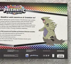 POKEMON TCG PRISMATIC EVOLUTIONS LUCARIO & TYRANITAR EX PREMIUM COLLECTION NEW - Image 5
