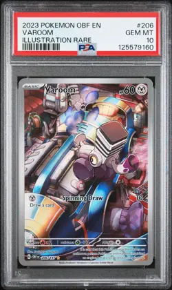 2023 POKEMON OBF EN-OBSIDIAN FLAMES ILLUSTRATION RARE #206 VAROOM PSA 10 - Image 1