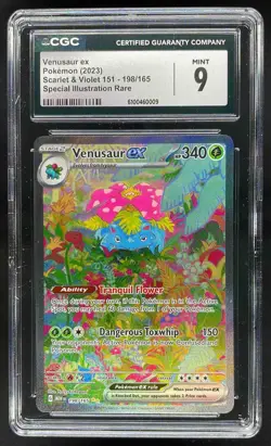 2023 Pokemon S&V 151 Venusaur ex Special Illustration Rare CGC 9 Mint #198/165 - Image 1