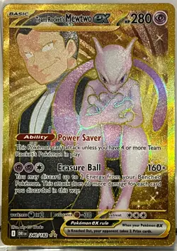 Team Rocket's Mewtwo ex 240/182 Sv10: Destined Rivals Hyper Rare Pokemon TCG NM - Image 1