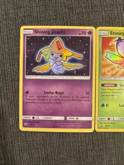 Shining Celebi SM79 Sun and Moon Pokemon TCG Holo 2017 & Shining Jirachi 42/73 - Image 2