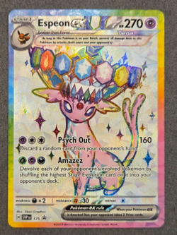 Espeon Ex 175 Prismatic Evolutions Pokemon Promo TCG - Image 1