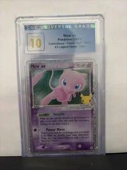 Pokemon TCG Mew EX 88/92 Celebrations Classic Collection Holo Slab Pristine 10 - Image 1