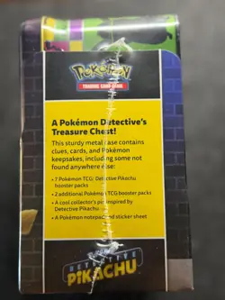 2019 Pokemon Detective Pikachu Collectors Chest Lunch Box Factory Sealed Mint - Image 2