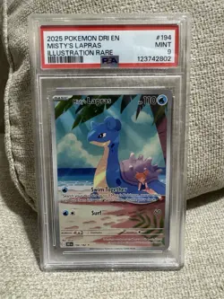 2025 Pokemon Destined Rivals Misty’s Lapras PSA 9 MINT #194 - Image 1