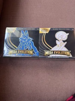 Pokemon TCG Mega Evolution ETB *Set of two* Sealed *small tear on plastic* - Image 1