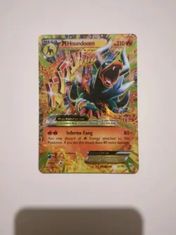 Pokemon TCG M Mega Houndoom EX Breakthrough 22/162 Full Art Holo Rare 2015 - Image 1