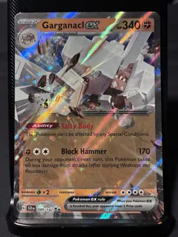 Garganacl EX 089/142 Stellar Crown Holo Double Rare Pokemon TCG - Image 1