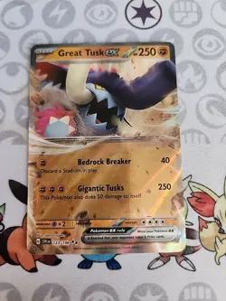 Great Tusk EX 123/198 Double Rare Scarlet & Violet Pokemon TCG NM/M Fast Ship - Image 1