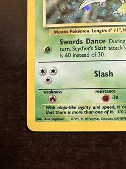 Scyther 17/130 Holo Rare LP Pokemon TCG Base Set 2 LP - Image 5
