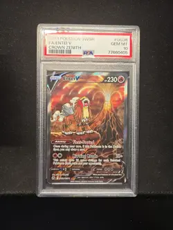 Pokemon Swsh ENTEI V Crown Zenith Full Art GG36/GG70 PSA 10 - GEM MINT - Image 1