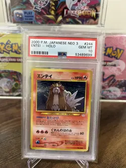 2000 POKEMON JAPANESE NEO 3 #244 ENTEI HOLO PSA 10 - Image 1
