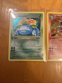 Pokemon Set of 3 Charizard, Blastoise, Veusaur Holo Custom Fan Art Gift Display - Image 3
