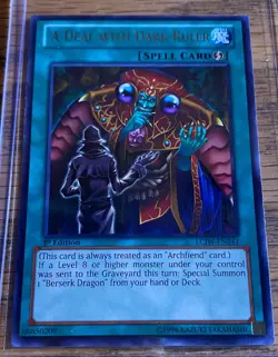 YuGiOh! - A Deal With Dark Ruler LCJW-EN241 Rare 1st Edition - Image 1