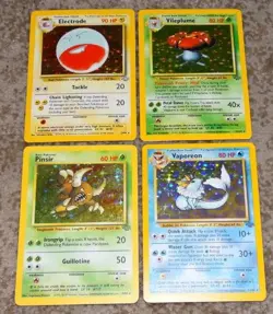 POKEMON JUNGLE HOLOGRAPHIC CARDS VAPOREON, PINSIR, ELECTRODE, VILEPLUME 1999 - Image 1
