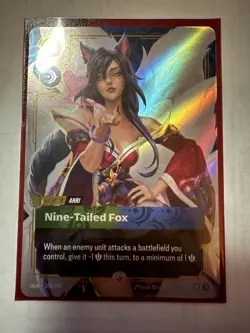 Ahri - Nine-Tailed Fox Legend English card 255/298 Riftbound Promo - Image 1
