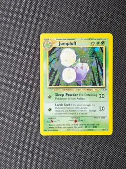 Pokemon TCG Jumpluff 7/111 Neo Genesis Base Set Unlimited Holo Rare Card - Image 1