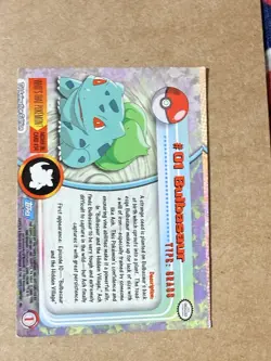 Pokemon Card - Bulbasaur #01 - Topps Series 1 - Red Logo - Image 2