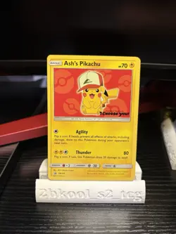 Ash's Pikachu SM109 Sun & Moon Black Star Promo 2017 Pokemon Card - Image 1