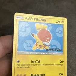 Pokemon TCG Ash's Pikachu SM114 Card Black Star Promo VLP - Image 2