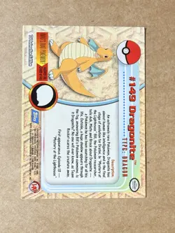Pokemon Card - Dragonite #149 - Pokemon Topps Series 3 - Blue Logo Vintage - Image 2