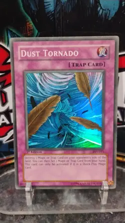 DUST TORNADO 1st Edition YU-GI-OH Foil Holo TRAP Trading Card PSV-011 - Image 1